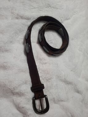 Brown Concho Leather Men’s Belt